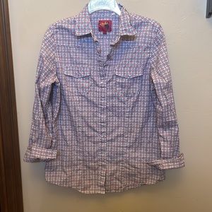 Rodeo PearlSnap Button Down Top! Medium